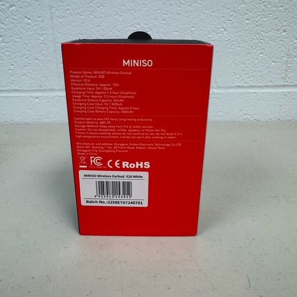 Miniso Wireless Earbud X28 - White - Picture 2 of 4